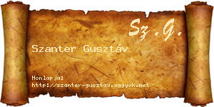 Szanter Gusztáv névjegykártya