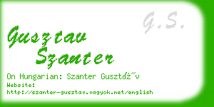 gusztav szanter business card